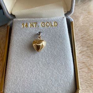 14K Gold Puffy Heart Pandant